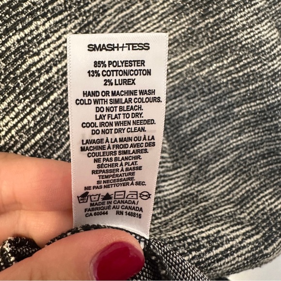 Smash + Tess Jamie Cardigan Black White Blazer Size Large Women’s - Picture 10 of 11